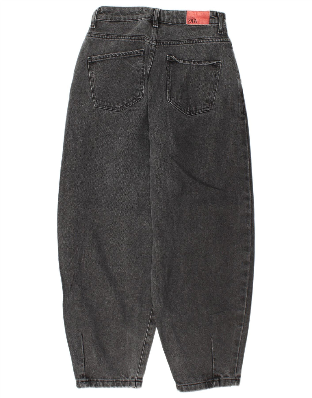 Jeans ZARA da donna a vita alta con taglio a palloncino EU 34 2XS W24 L25 Grigio