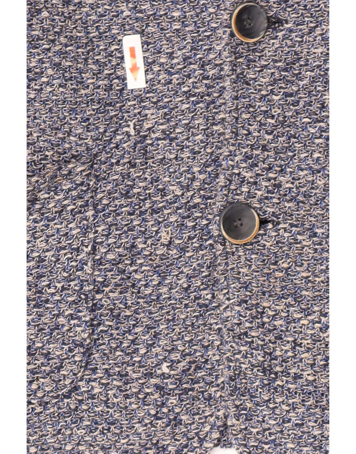 Giacca blazer a 2 bottoni lavorata a maglia da bambino Zara 13-14 anni in cotone screziato blu