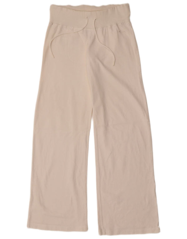 Pantaloni da tuta a gamba larga da donna Champion UK 12 cotone bianco sporco medio