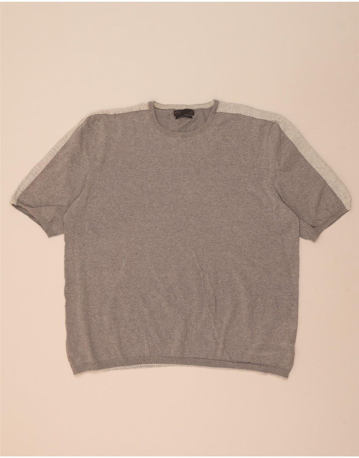 Maglione maglione girocollo da uomo Marks & Spencer 3XL grigio a blocchi di colore