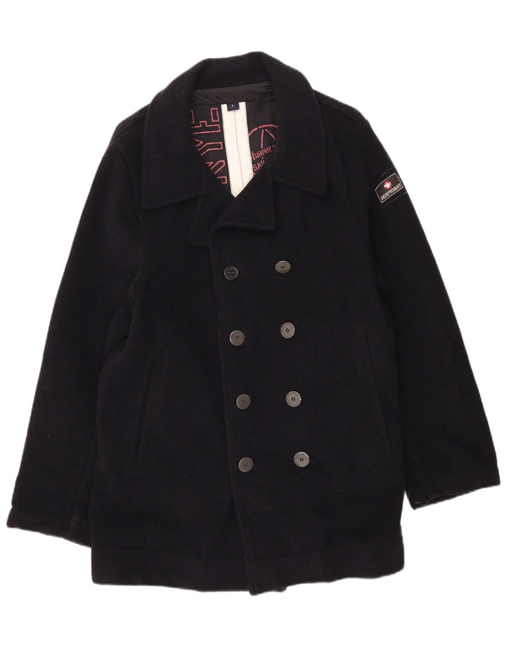 Cappotto da marinaio da uomo Murphy & Nye UK 40 grande in lana blu navy