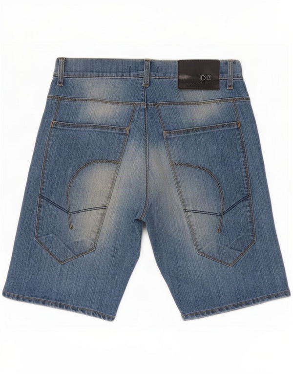 Pantaloncini di jeans da donna Daniele Alessandrini grandi W34 cotone blu