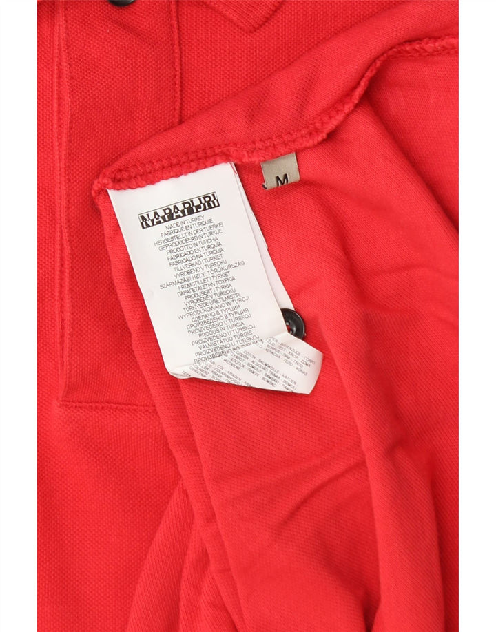 Polo da uomo Napapijri in cotone rosso medio