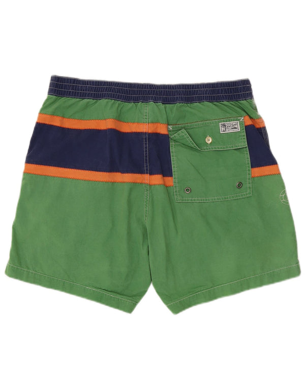 POLO RALPH LAUREN Pantaloncini da bagno con grafica da uomo, cotone a righe verdi grandi