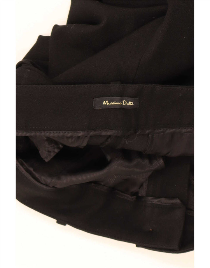 Pantaloni corti dritti da donna Massimo Dutti EU 40 Medium W30 L24 Nero
