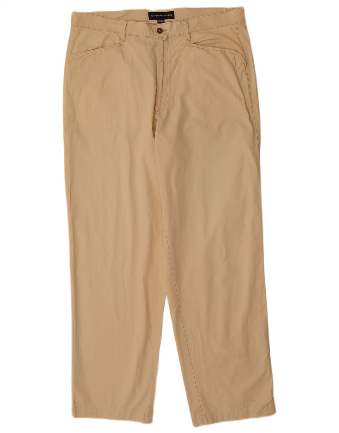 Pantaloni casual dritti da uomo Marlboro Classics EU 52 XL W34 L29 Beige