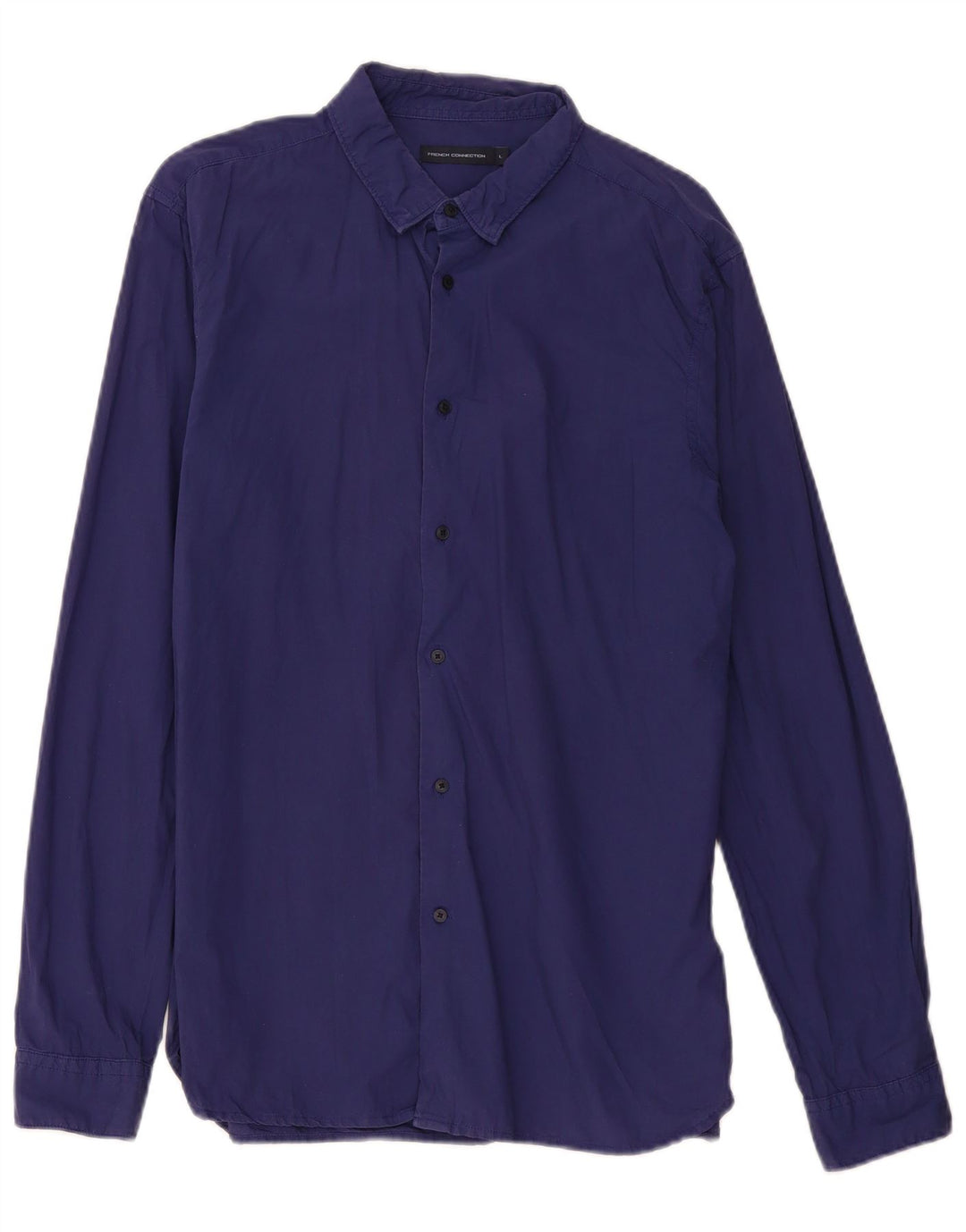 Camicia slim fit da uomo French Connection grande in cotone blu navy