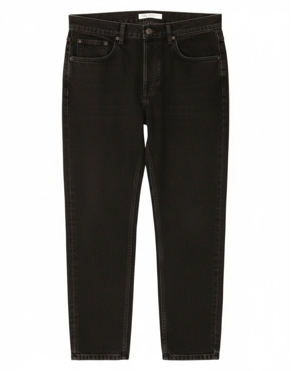 Jeans Zara da uomo affusolati corti EU 46 XL W36 L25 cotone grigio