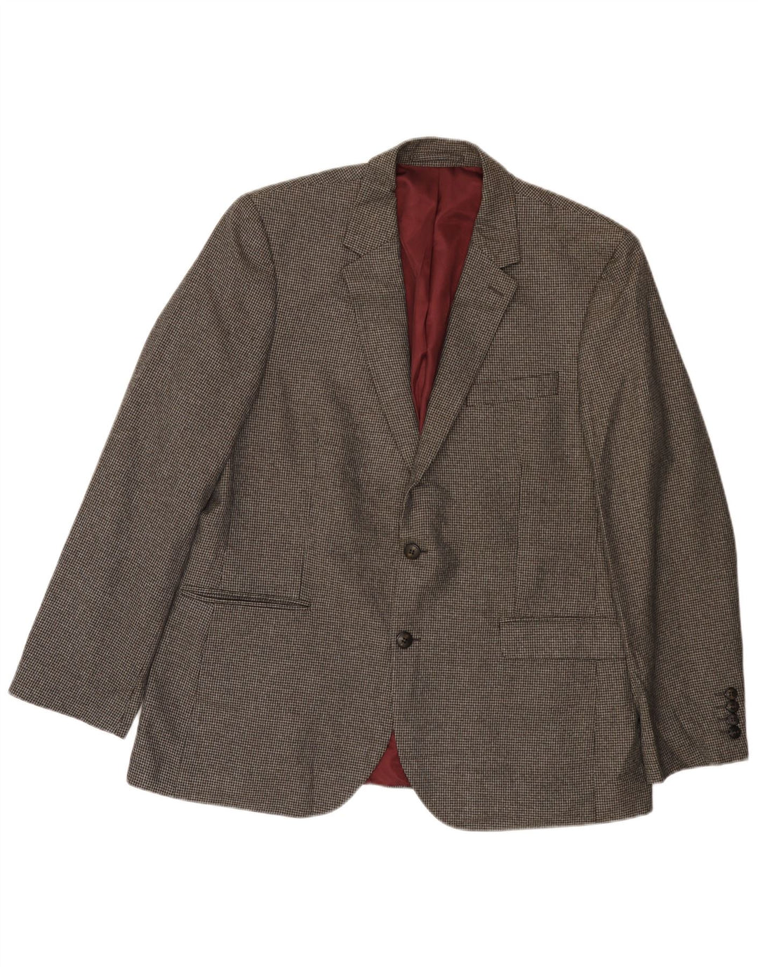 MARKS & SPENCER Giacca blazer da uomo a 2 bottoni UK 38 pied de poule grigio medio