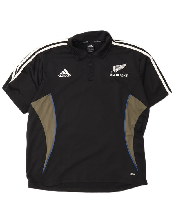 Polo Adidas Clima 365 da uomo UK 44/46 Large Nero Colourblock Poliestere