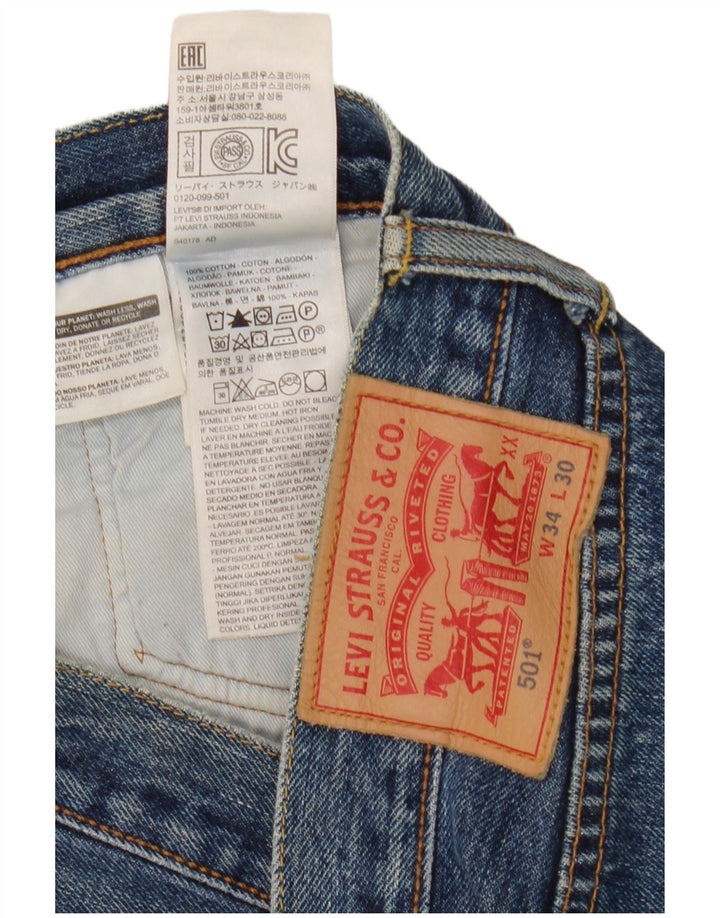 Levi's Uomo 501 Jeans dritti W34 L26 Cotone Blu