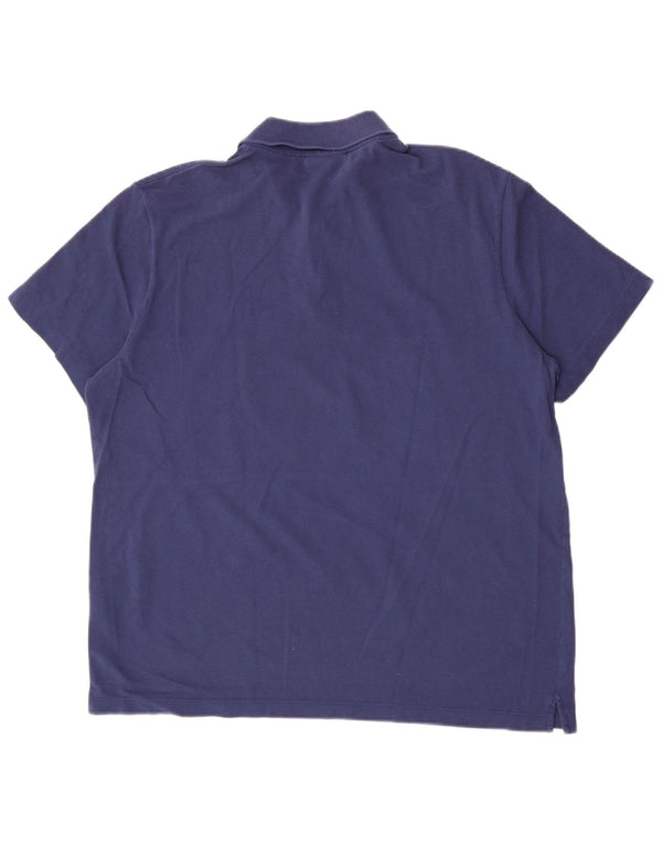 Lacoste Mens Regular Fit Polo Shirt Size 7 2XL Navy Blue Colourblock Cotton