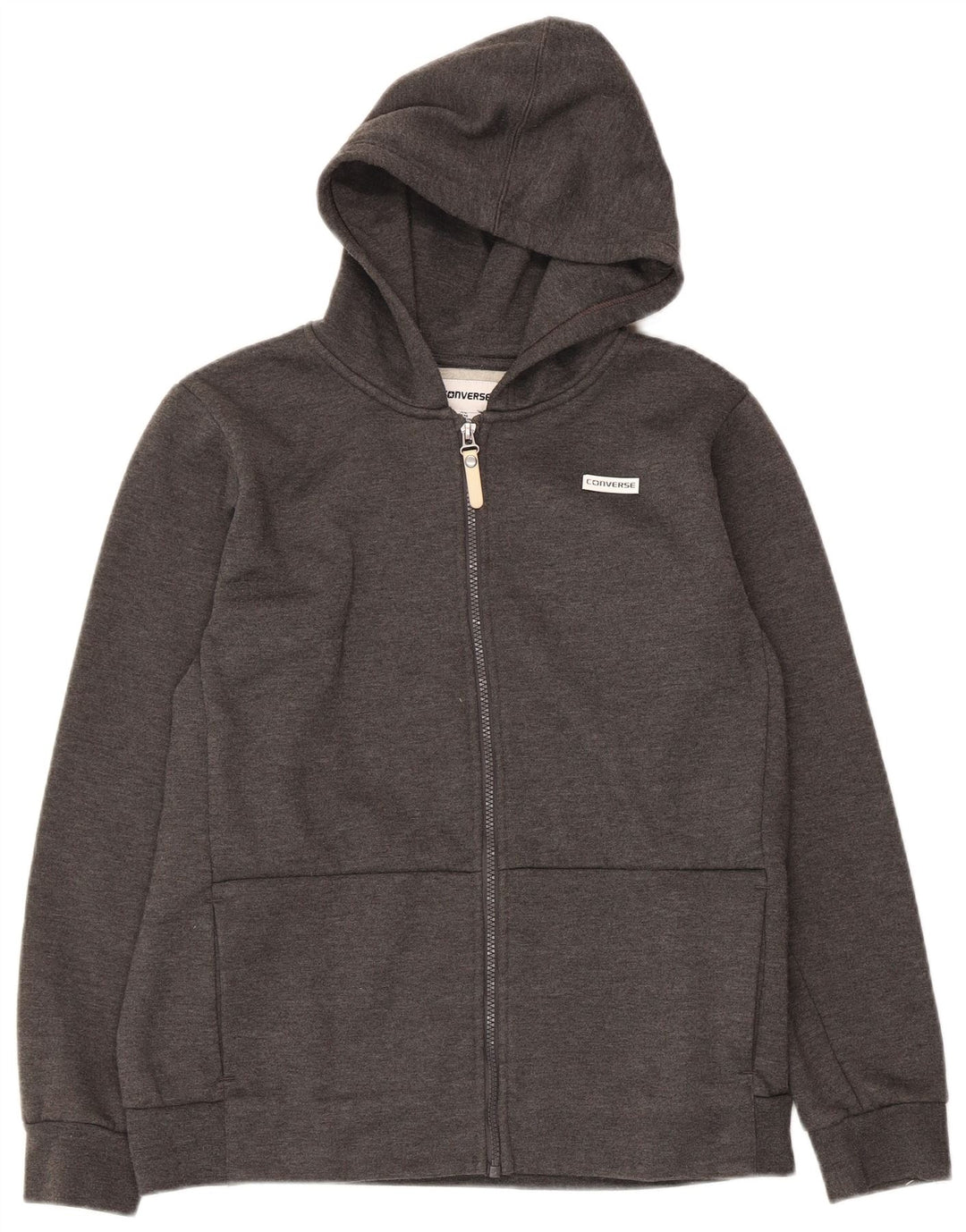 Felpa con cappuccio e zip per ragazzi Converse 13-14 anni XL Poliestere grigio