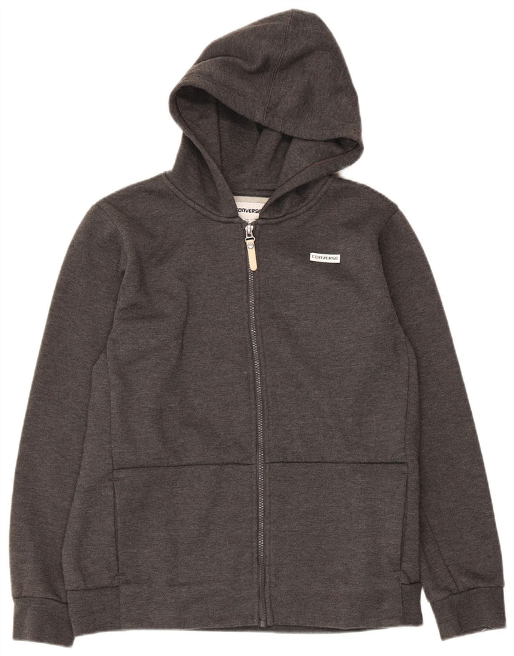Felpa con cappuccio e zip per ragazzi Converse 13-14 anni XL Poliestere grigio