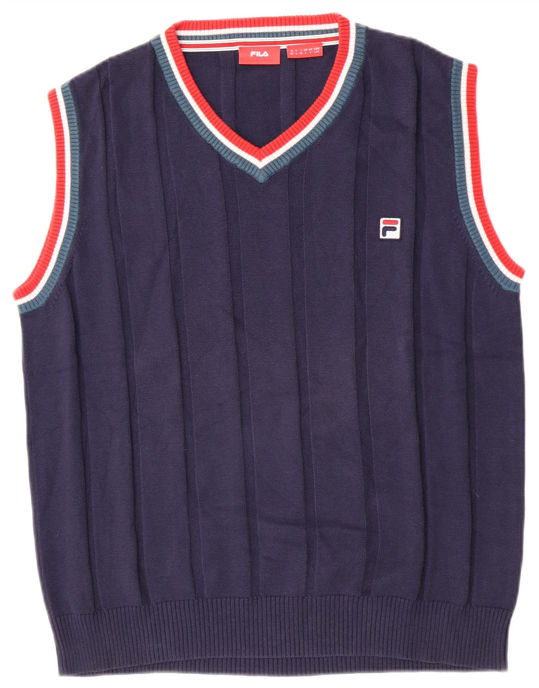Canottiera da uomo Fila Canotta grande in cotone color block blu navy