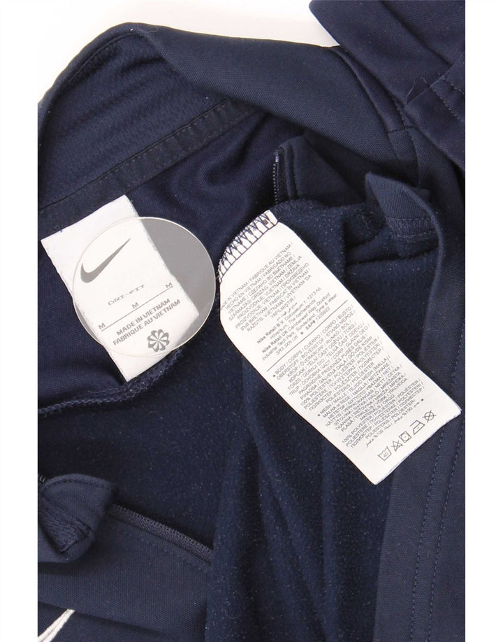 Top della tuta pullover Nike Dri Fit da uomo, color block medio blu navy