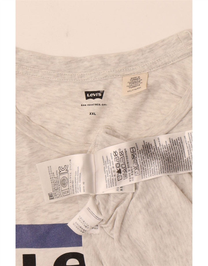 T-shirt grafica da uomo Levi's Top 2XL cotone chiazzato grigio