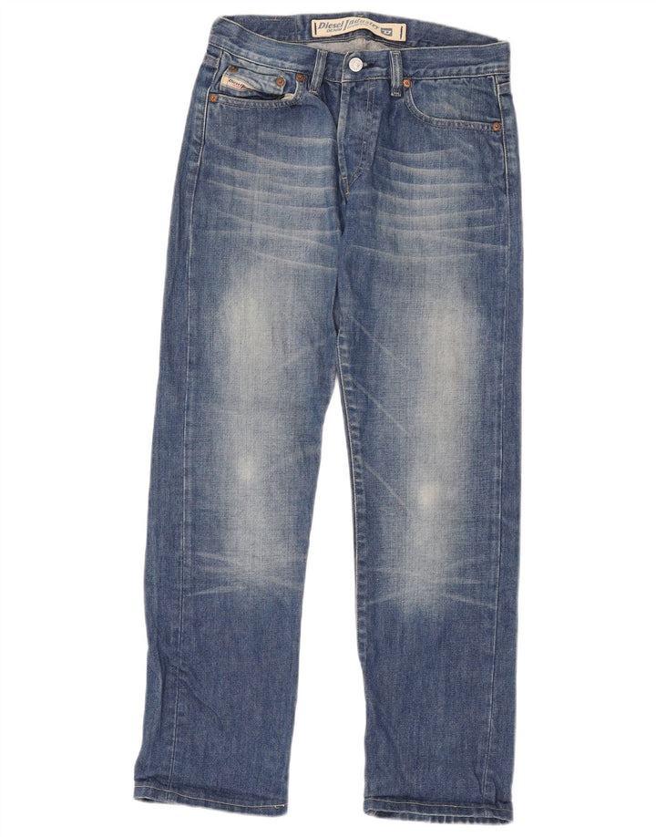 Jeans dritti da donna Diesel W28 L28 cotone blu