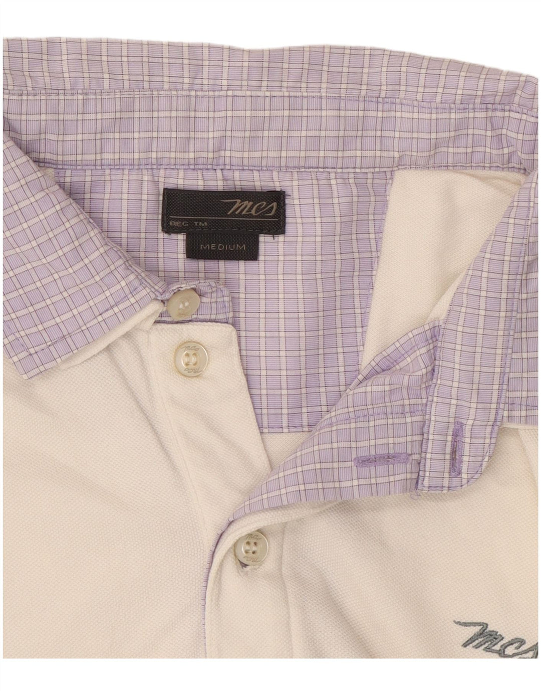 Polo da uomo Marlboro Classics in cotone color block bianco medio