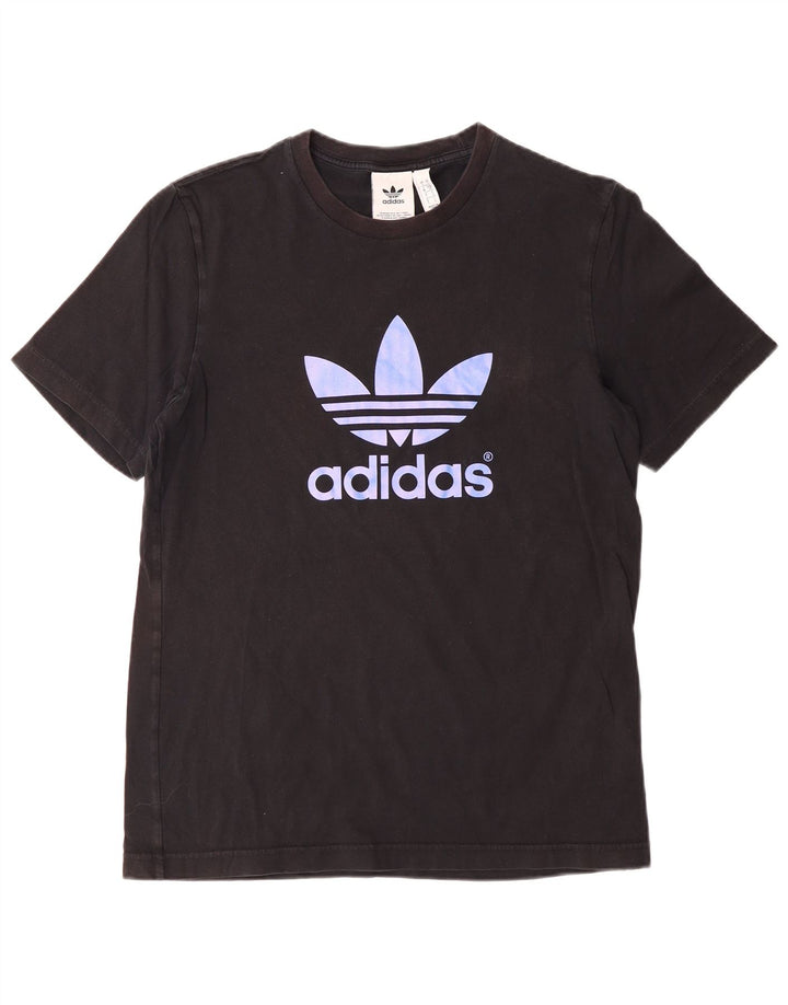 ADIDAS Mens Graphic T-Shirt Top Small Black Cotton