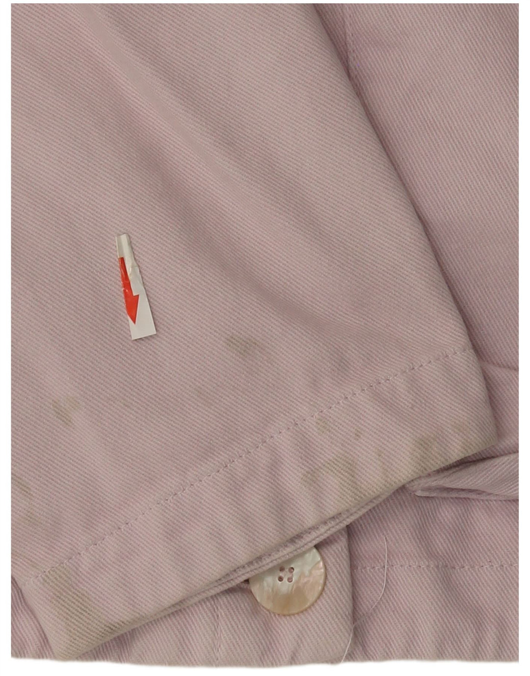 Giacca di jeans corta oversize da donna Zara UK 6 XS cotone rosa
