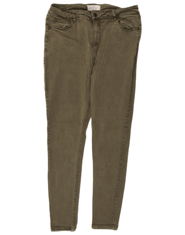 Jeans Jeggings a vita alta Harlow da donna Fat Face UK 14 Large W34 L28 Khaki