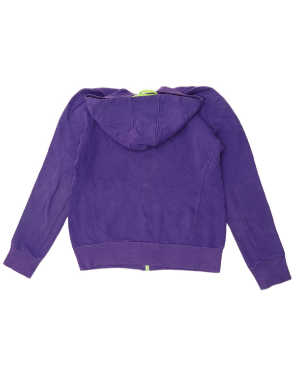 Maglione con cappuccio e zip da donna Adidas UK 12/14 Cotone viola medio