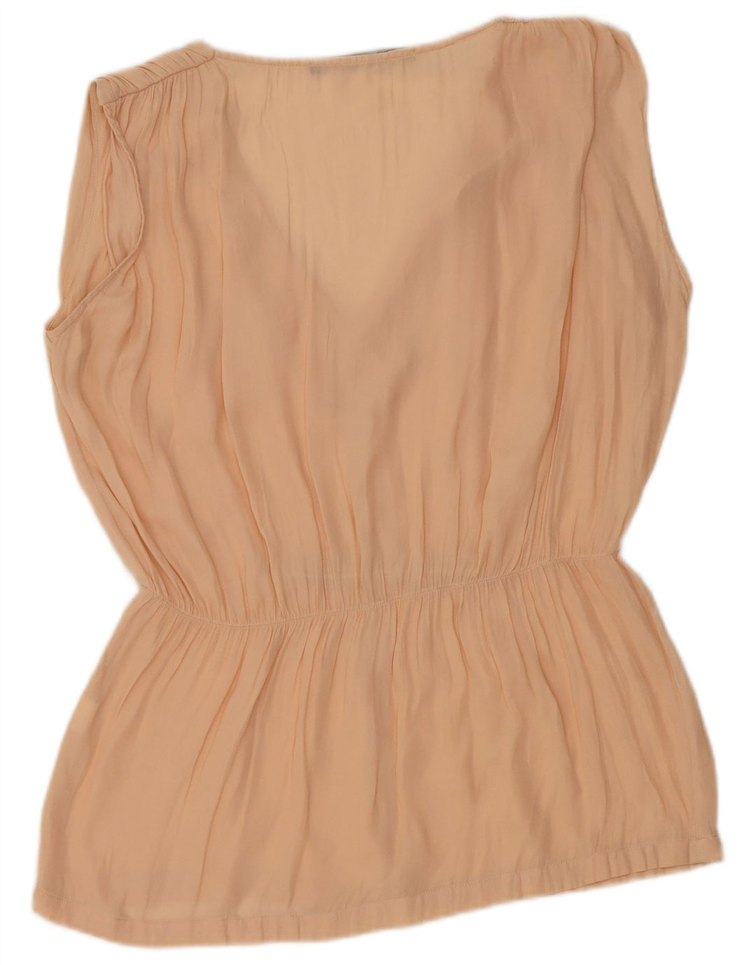 Camicetta senza maniche da donna Zara UK 14 Poliestere beige medio