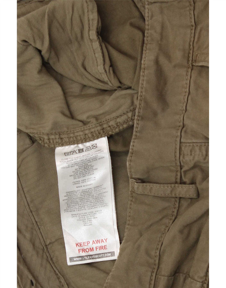 Pantaloncini cargo da uomo Lyle & Scott medi W32 cotone kaki