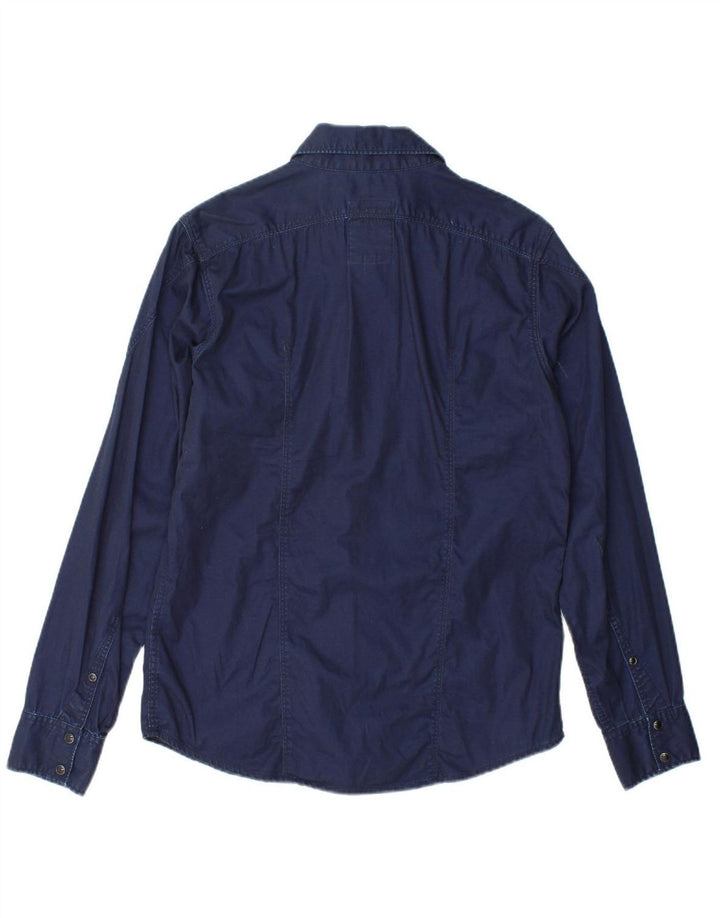 G-STAR Mens Denim Shirt Small Navy Blue Cotton