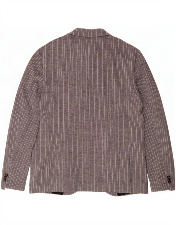 Giacca blazer da uomo a 2 bottoni Joop UK 40 grande gessato grigio