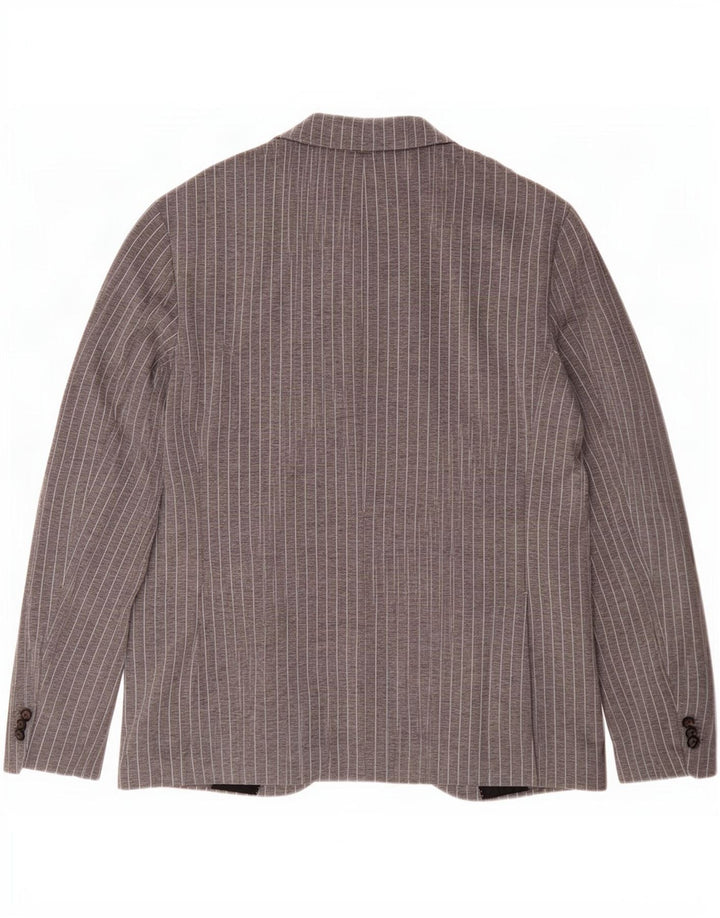 Giacca blazer da uomo a 2 bottoni Joop UK 40 grande gessato grigio