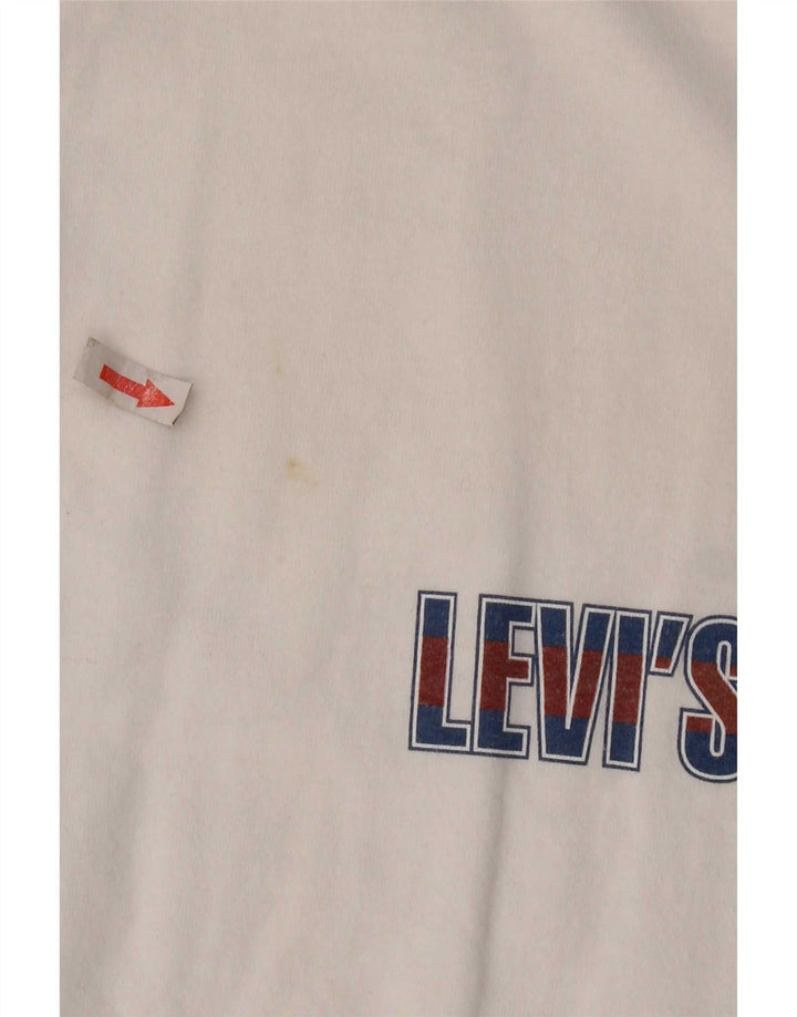 T-shirt grafica da uomo Levi's Top grande in cotone bianco