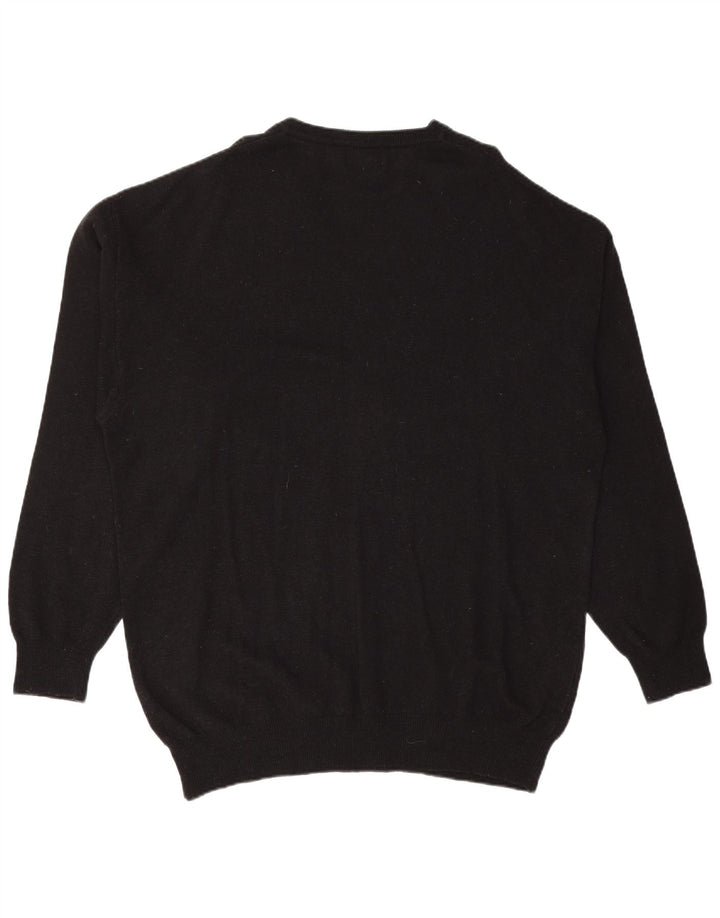 Maglione KAPPA da uomo con scollo a V XL in lana nera