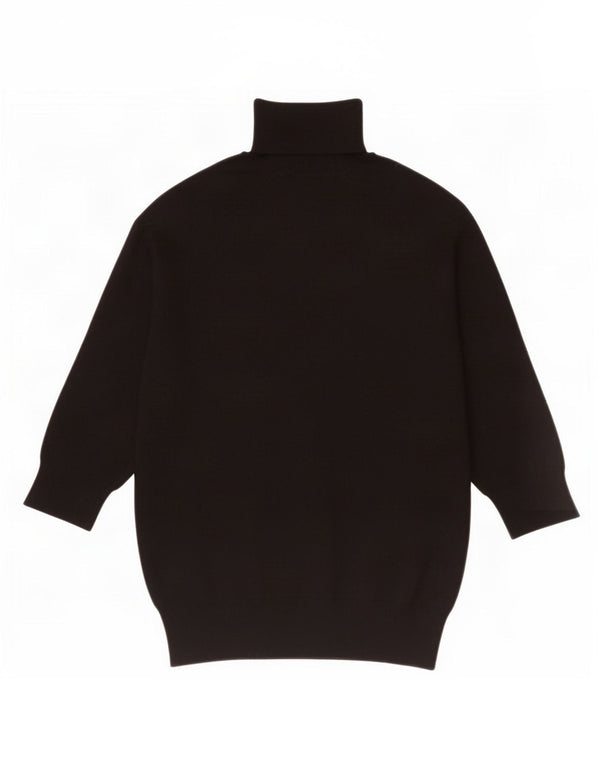 Maglione Zara da donna con collo alto e maniche a 3/4 UK 8 piccolo in viscosa nera