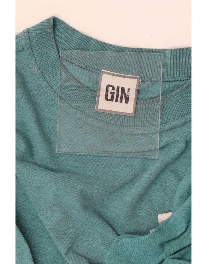 Gin Tonic Top da uomo a maniche lunghe in cotone verde medio