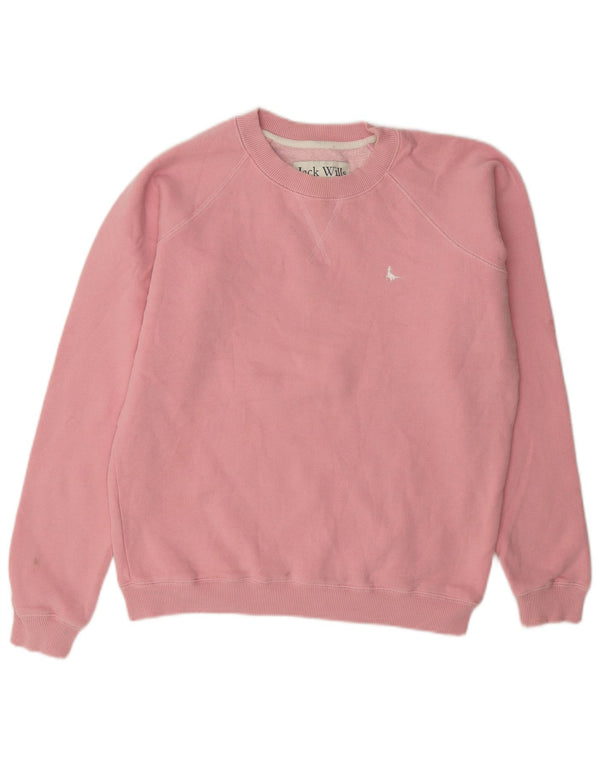 Felpa oversize da donna Jack Wills UK 8 Small Cotone rosa