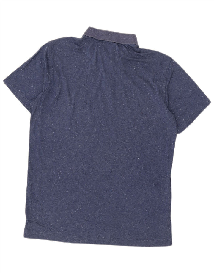 PENGUIN Polo da uomo in cotone screziato blu medio