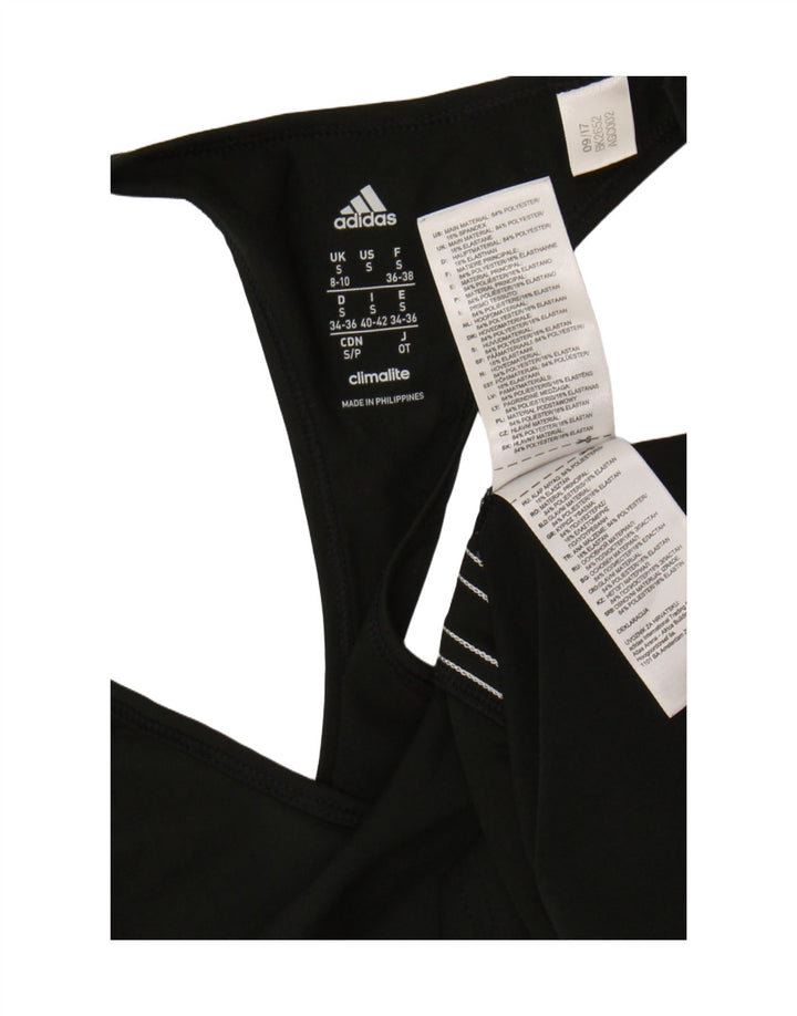 Canotta Adidas Climalite da donna UK 8/10 piccola poliestere nero