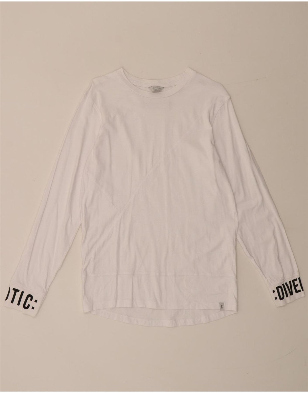 Jack & Jones Top grafico da uomo a maniche lunghe piccolo bianco