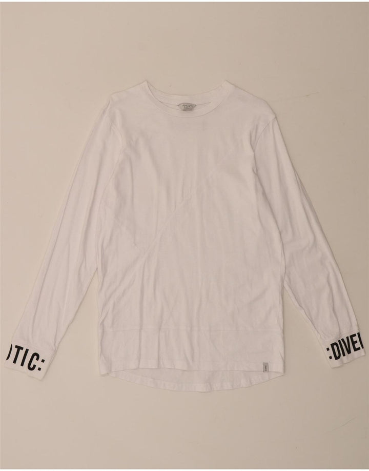 Jack & Jones Top grafico da uomo a maniche lunghe piccolo bianco