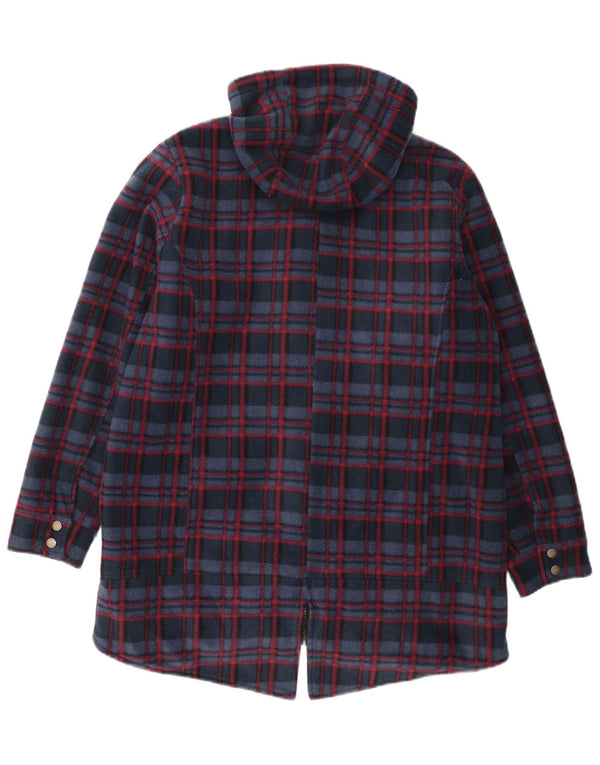 Giacca Parka con cappuccio da donna di Cotton Traders UK 16 grandi quadri blu navy