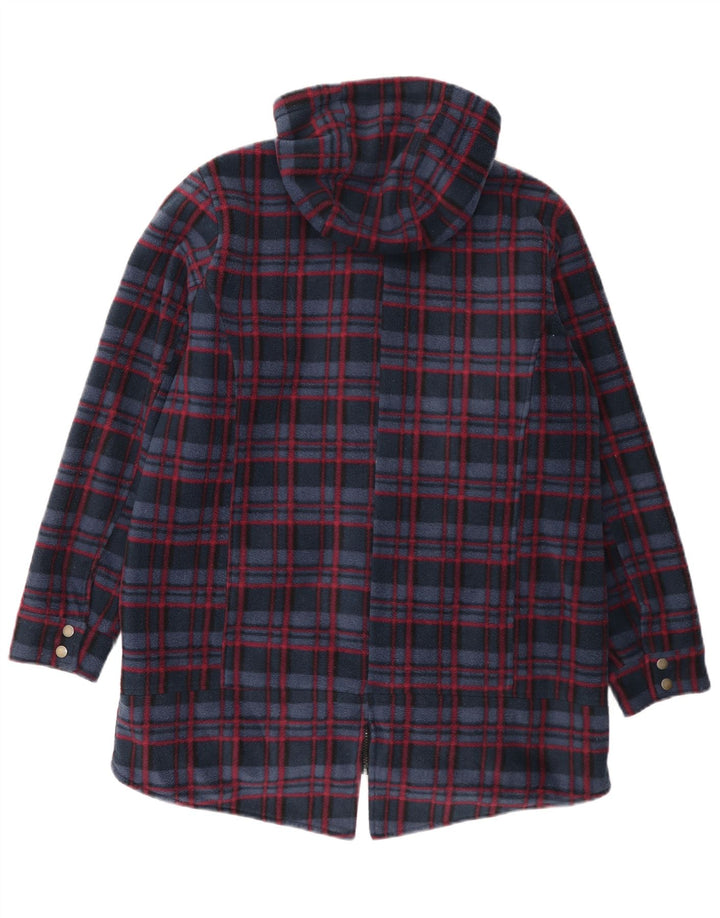 Giacca Parka con cappuccio da donna di Cotton Traders UK 16 grandi quadri blu navy
