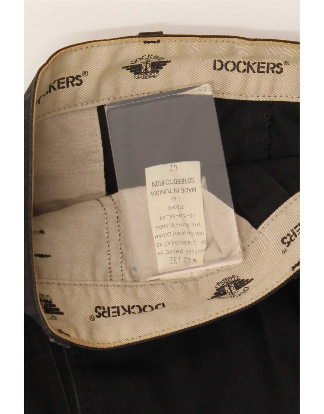 Pantaloni chino con pegging da uomo Dockers W42 L32 neri
