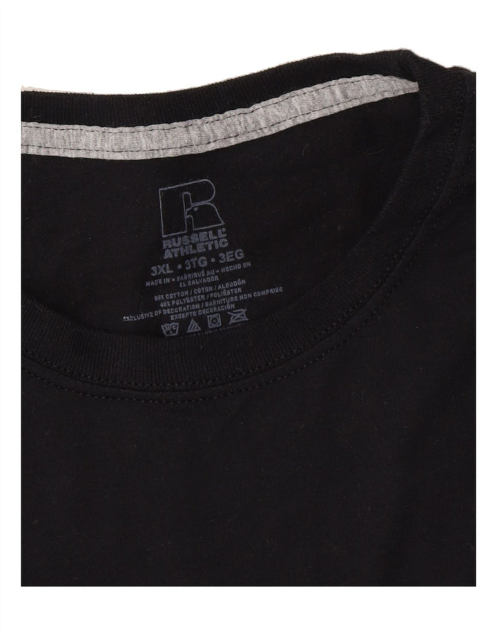 RUSSELL ATHLETIC Mens Vest Top 3XL Black Cotton Vintage Russell Athletic and Second-Hand Russell Athletic from Messina Hembry 