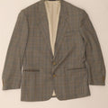 Prandina Giacca Blazer da Uomo a 2 Bottoni UK 40 Grande Verde Pied De Poule in Lana Nuova