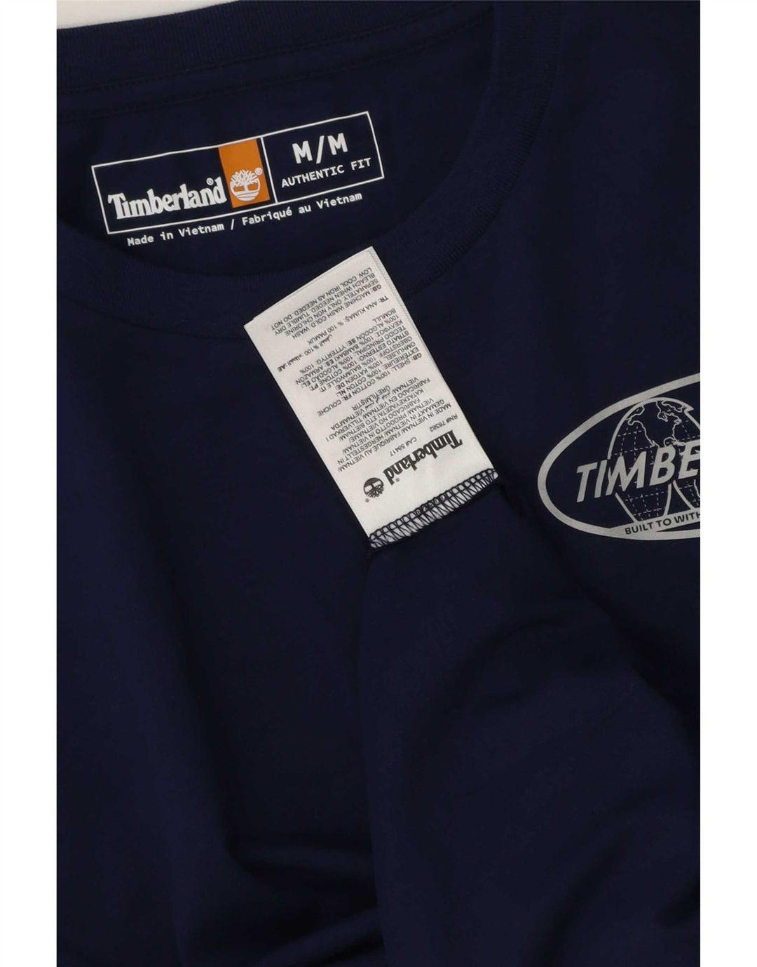 T-shirt grafica da uomo Timberland Top in cotone blu navy medio