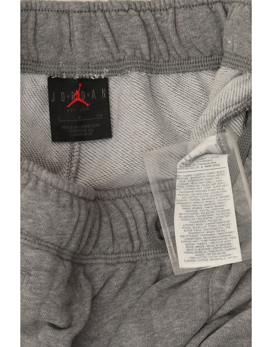 Pantaloni della tuta da uomo Jordan Joggers piccoli in cotone grigio
