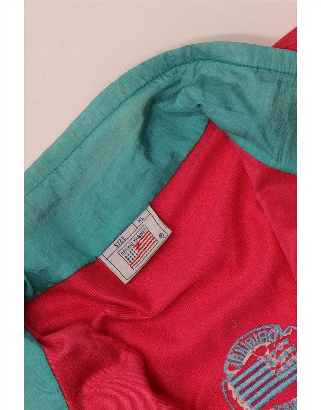 Giacca da ginnastica vintage da uomo XL in poliestere color block multicolore