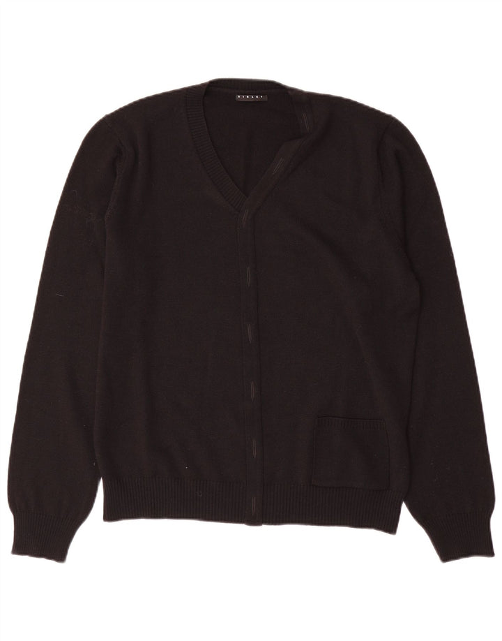 Maglione da donna con scollo a V SISLEY UK 14 Lana nera media